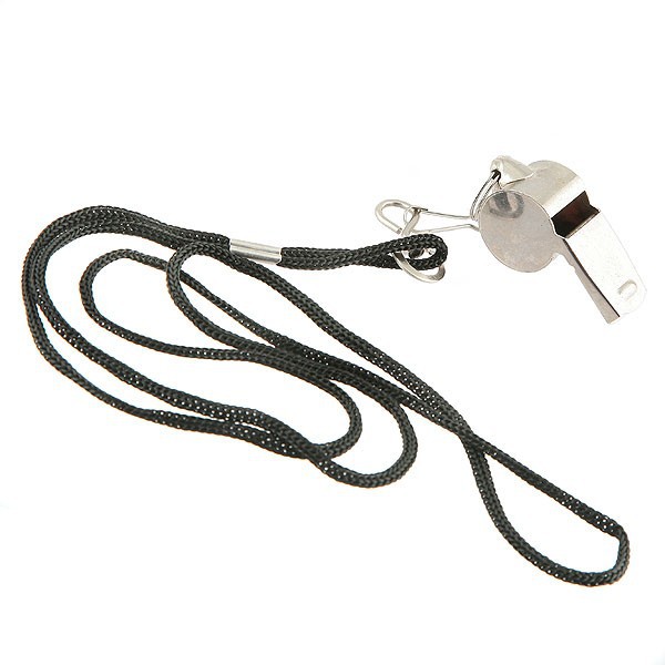 Pentagon Brass Whistle w/ Cord