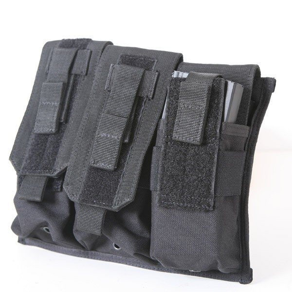 Molle Fast Access Triple Magazine Pouch - Black