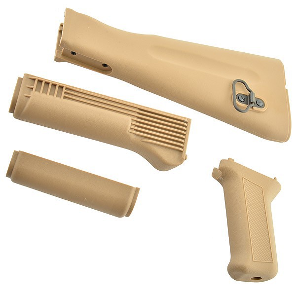 King Arms AK74M Handguard / Grip / Stock - TAN