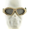 Metal Mesh Goggle Glasses - TAN