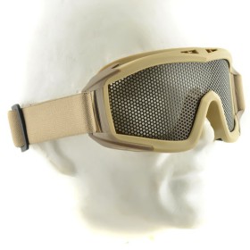 Metal Mesh DL Style Goggle - Tan