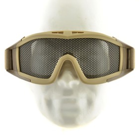 Metal Mesh DL Style Goggle - Tan