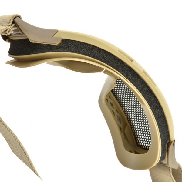 Metal Mesh DL Style Goggle - Tan