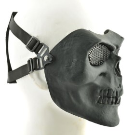 Skull Skeleton Full Face Protector Mask - Black