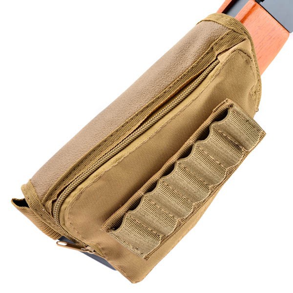 Shotgun Ammo Pouch Cheek Pad - Coyote Brown