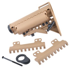 King Arms Carbine MOD Stock with Pipe - TAN