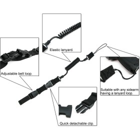 King Arms Tactical Pistol Lanyard - Black