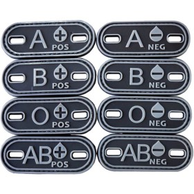 PVC Blood Type Patch - Low Visibility