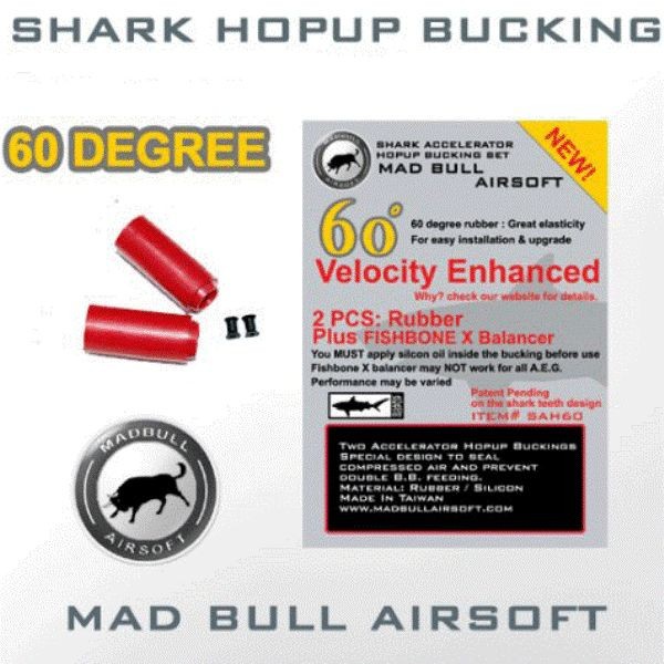 Madbull 60 Degree Shark Hop-Up Bucking - X Type Spacing 2 pcs