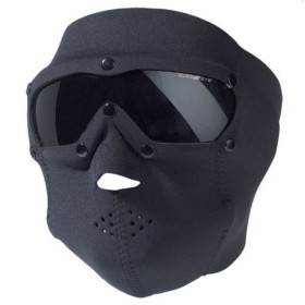 Mil-Tec Neoprene Mask w/ Intergrated Goggle - Smoke Black