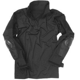 Mil-Tec Tactical Warrior Shirt w/ Elbow Pads - Black