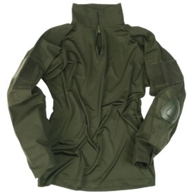 Mil-Tec Tactical Warrior Shirt w/ Elbow Pads - Olive