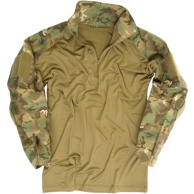 Mil-Tec Tactical Warrior Shirt w/ Elbow Pads - ARID Woodland