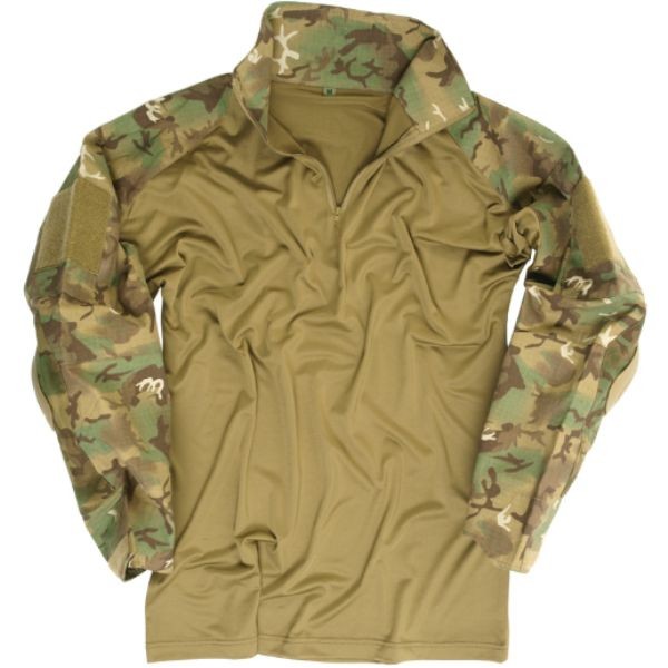 Mil-Tec Tactical Warrior Shirt w/ Elbow Pads - ARID Woodland