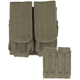 Mil-Tec Double M4/M16 Magazine Pouch - Olive