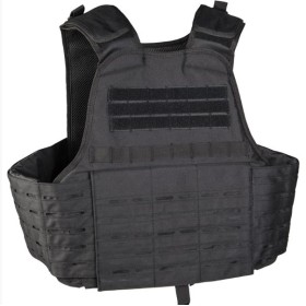 Mil-Tec Laser Cut Plate Carrier Vest - Black