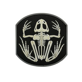 PVC Frog Skeleton Velcro Patch 1