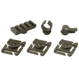 Molle Attachment Clip Pack - Olive