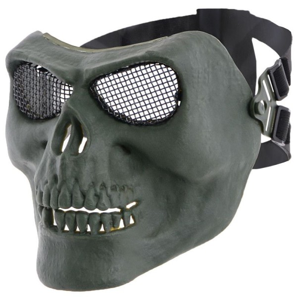 MFH Skull Skeleton Protector Mask - Olive