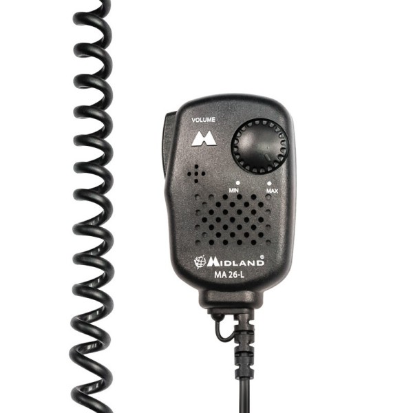 Midland MA 26-L Speaker Mike (L-Type Plug, 2 Pin)