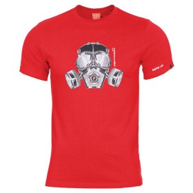 Pentagon Ageron T-Shirt (Gas Mask) Lava Red