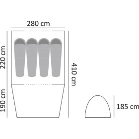 Grasshoppers Electra XL Tent (5 Persons)