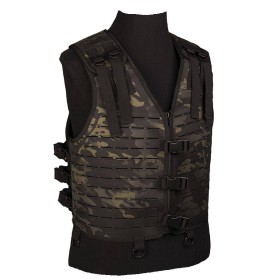 Mil-Tec Laser Cut Vest Lightweight - Multicam Black
