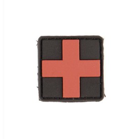 Mil-Tec PVC 3D Medic Velcro Patch SM - Black