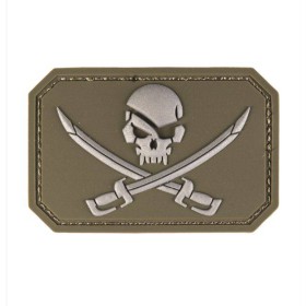 Mil-Tec PVC 3D Pirate Velcro Patch - Olive