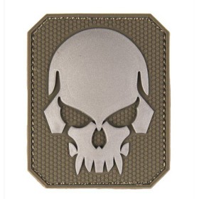 Mil-Tec PVC 3D Skull Velcro Patch LG - Olive