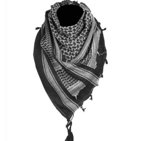 Mil-Tec Shemagh 110x110cm - Black / White
