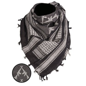 Mil-Tec Shemagh 110x110cm - Black / White