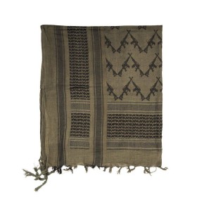 Mil-Tec Shemagh 110x110cm - Black / White