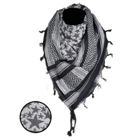 Mil-Tec Shemagh 110x110cm - Black / White