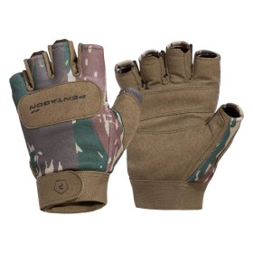 Pentagon Duty Mechanic Half Gloves - Greek Lizard