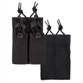 Mil-Tec Double Pistol Open Magazine Pouch - Black