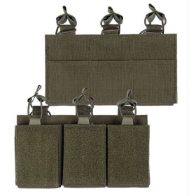 Mil-Tec Triple Open Magazine Pouch - Olive