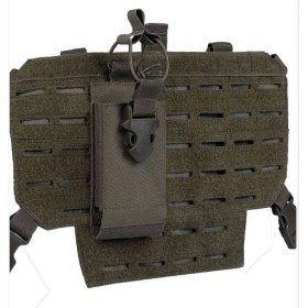 Mil-Tec Radio Pouch Hook Closure Backside - Olive