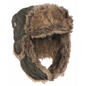 Mil-Tec Winter Cap w/ Faux Fur - Olive