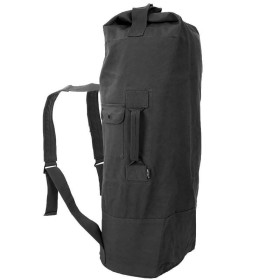 Mil-Tec US Cotton Double Strap 75L Duffle Bag - Black
