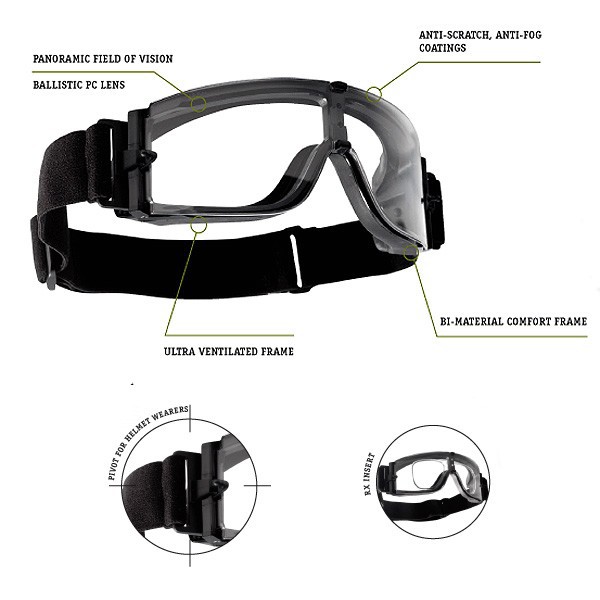Bolle X800 Tactical Goggles