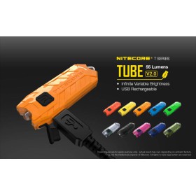 Nitecore Tube Rechargable Red Transparent V2.0 - 55 Lumens