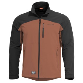 Pentagon Elite Light Softshell Jacket - Black / Maroon Red