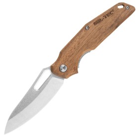 Mil-Tec Folding Knife Wood w/ Steel Blade