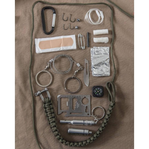 Mil-Tec Paracord Survival Kit Small - Black