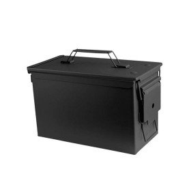 Mil-Tec US M2A1 Cal 50 Ammo Steel Box - Black No Print