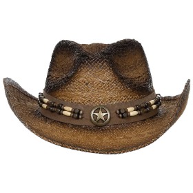 MFH Tennessee Straw Hat - Brown / Black