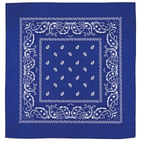 MFH Bandana 55x55cm Cotton - Royal Blue / White