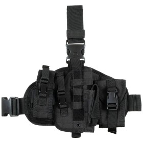 MFH Leg Platform w/ Pistol Holster / Pouches - Black
