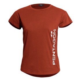 Pentagon Whisper Ladies Tee (Pentagon) Maroon Red